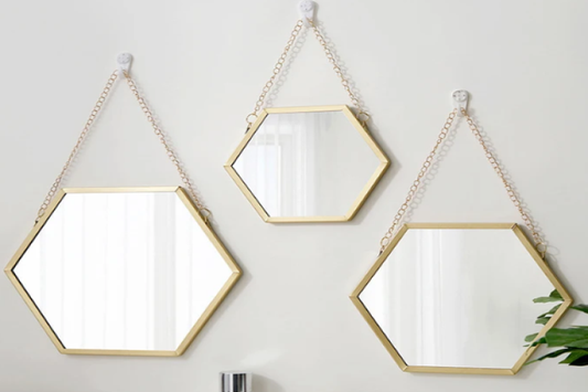 Hexagon Shape Mirror