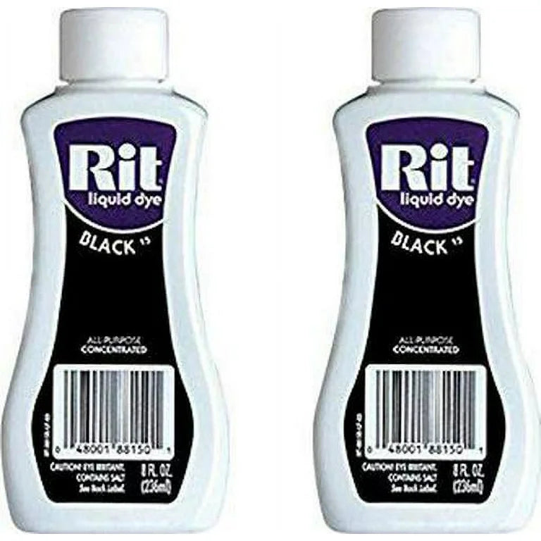 Rit Dye 88150 All Purpose Liquid Dye, Black, 8 Fl Oz